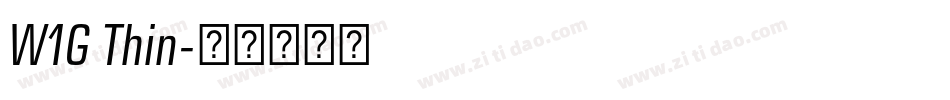 W1G Thin字体转换